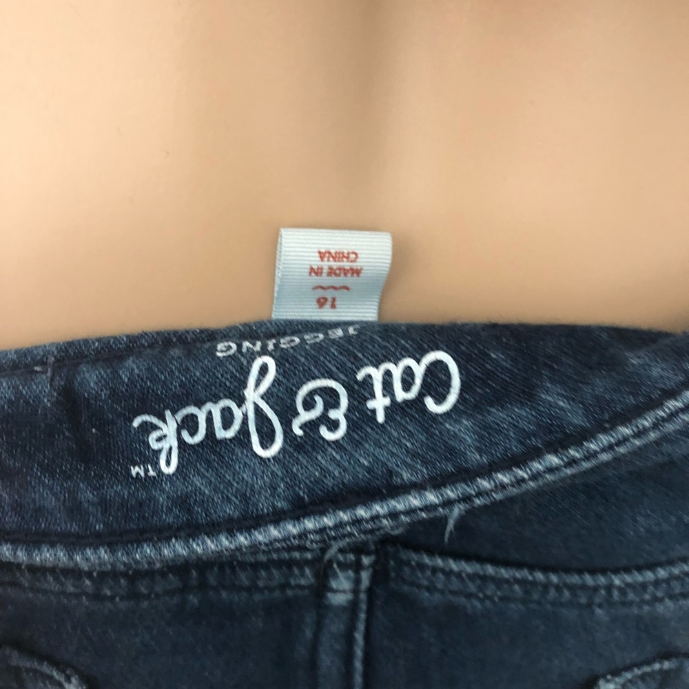 Cat & Jack Patchwork Jeans Adjustable Size 16 - Picture 5 of 8